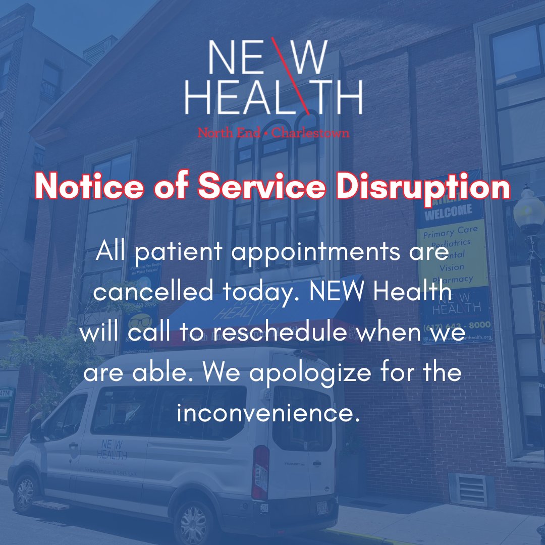 Please call 617-643-8000 if you have any questions, please note our Charlestown phone lines are down.