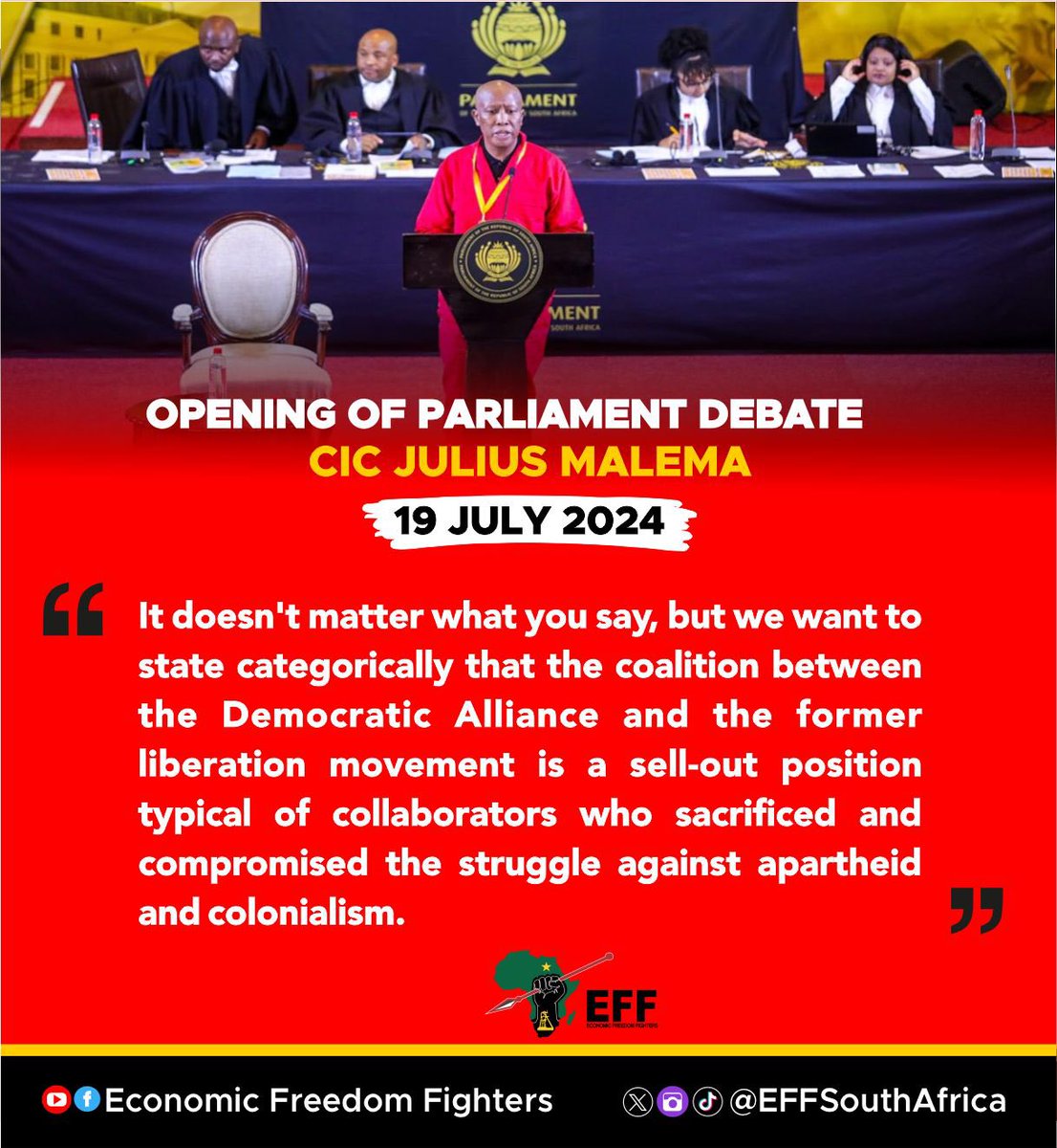 EFFSouthAfrica's tweet photo. #CICDebates
#EFFinParliament https://t.co/Q8AIFwlSGy