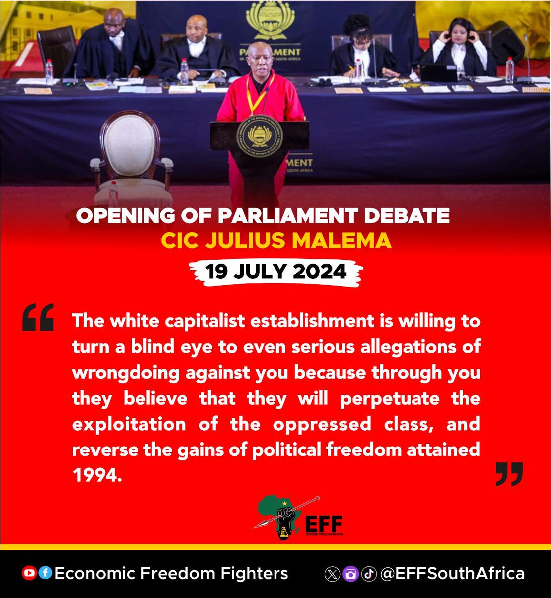 EFFSouthAfrica's tweet photo. #CICDebates
#EFFinParliament https://t.co/Q8AIFwlSGy