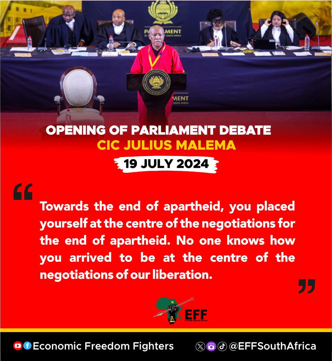 EFFSouthAfrica's tweet photo. #CICDebates
#EFFinParliament https://t.co/ApdV1IHb6N