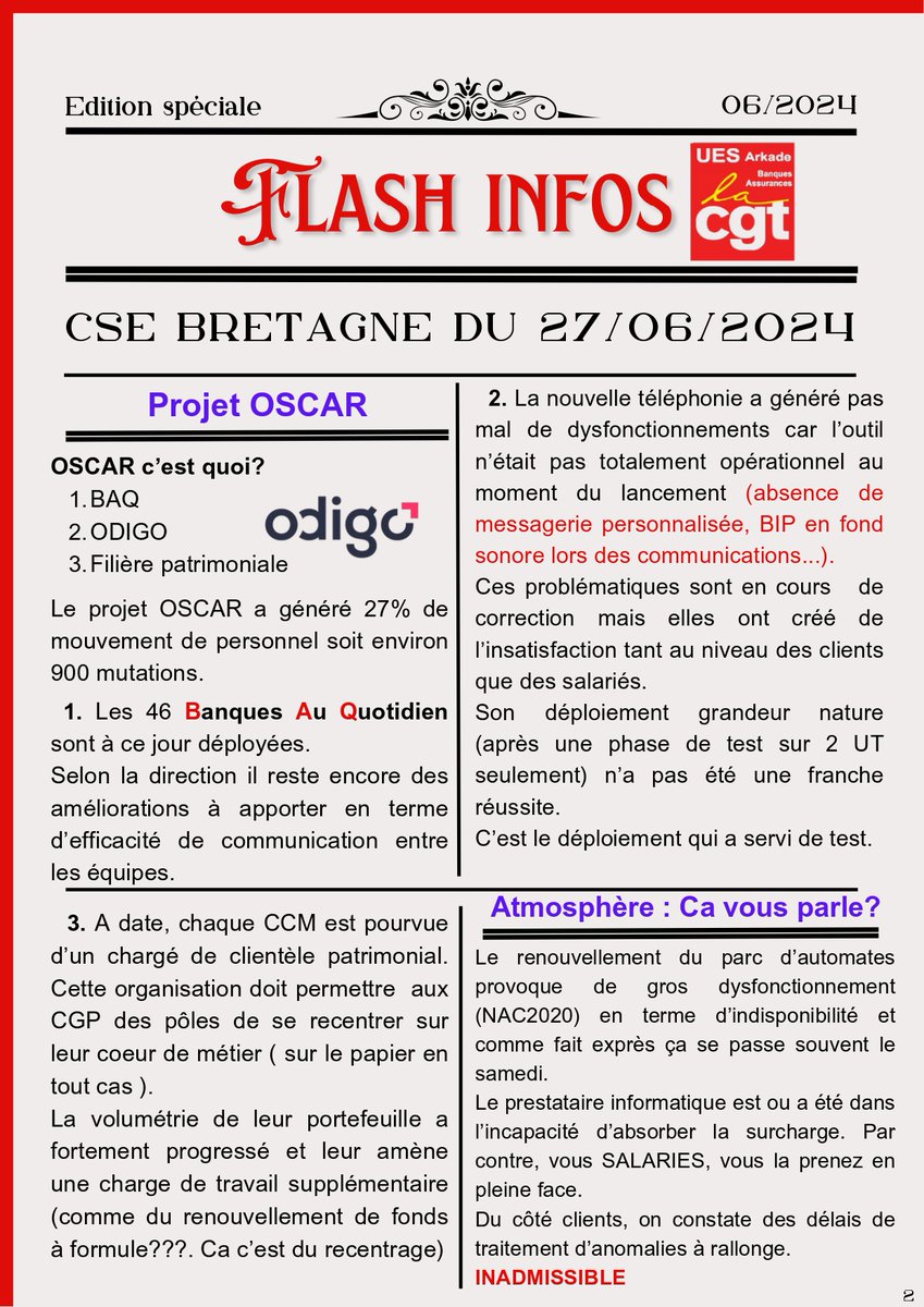 CgtArkade's tweet photo. Infos CSE CMB https://t.co/uAKRPZTgGt