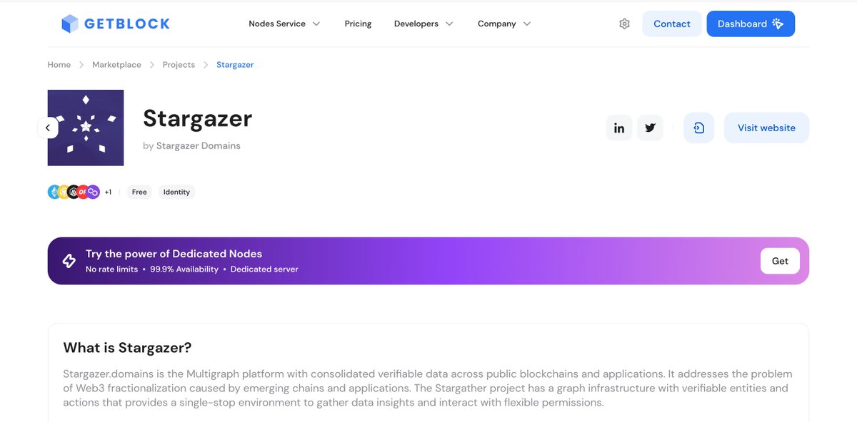 🌠 Stars are falling right into GetBlock's marketplace! 🌠
<a href="/Stargazer_did/">Stargazer</a> is now officially listed on our #Web3Marketplace 

✨ Multiple chains = Single Identity ⭐️

Now you can easily manage your blockchain-based identity, with a single query across all supported chains.🌐