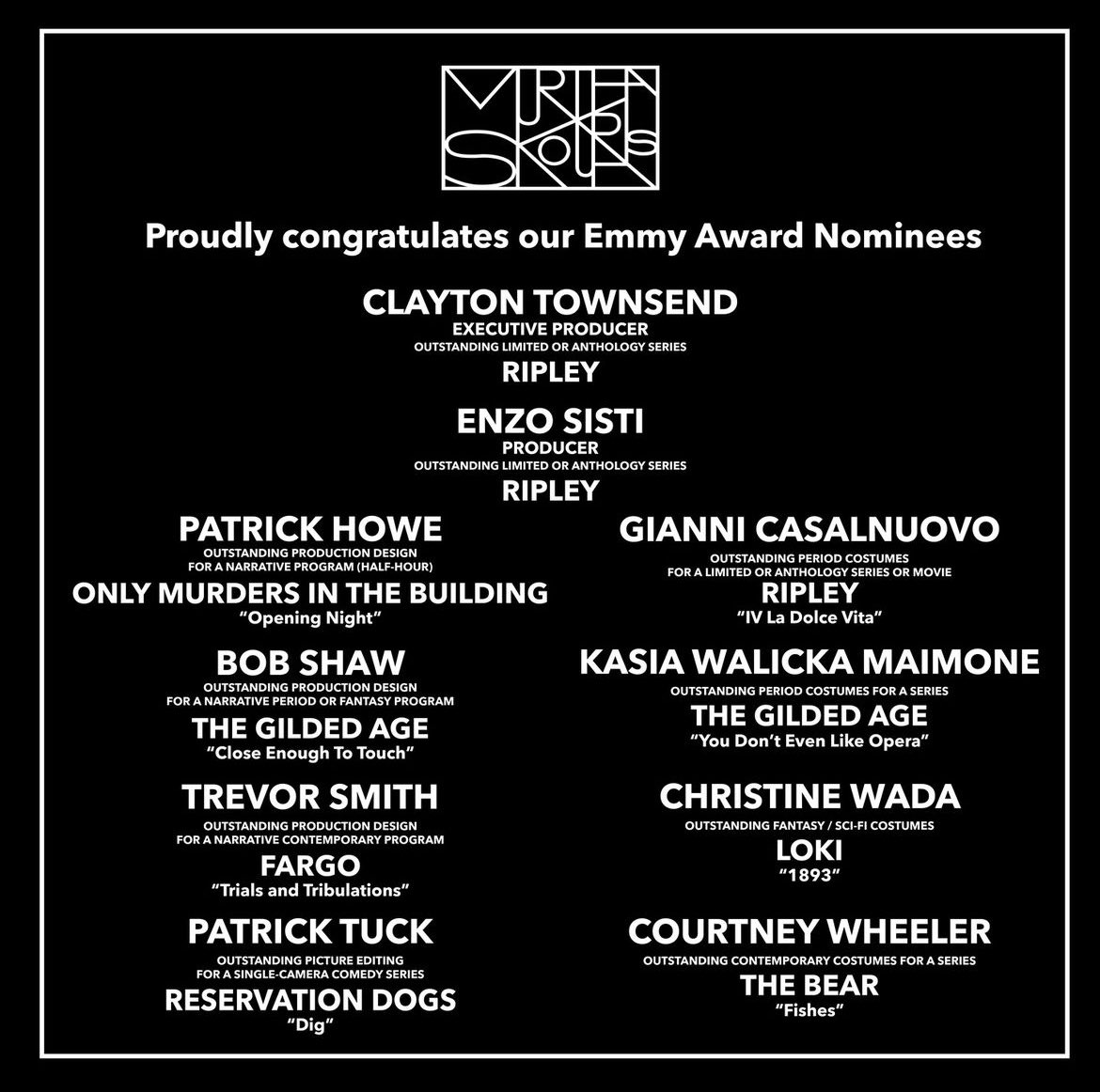 Emmy nom. Dontcha know? <a href="/TelevisionAcad/">Television Academy</a> <a href="/FargoFX/">Fargo</a> <a href="/FXNetworks/">FX Networks</a> <a href="/KeepABRolling/">Keep Alberta Rolling 🎥✨</a> <a href="/DGCTalent/">DGC National</a> <a href="/IATSECANADA/">IATSE Canada 🇨🇦</a>