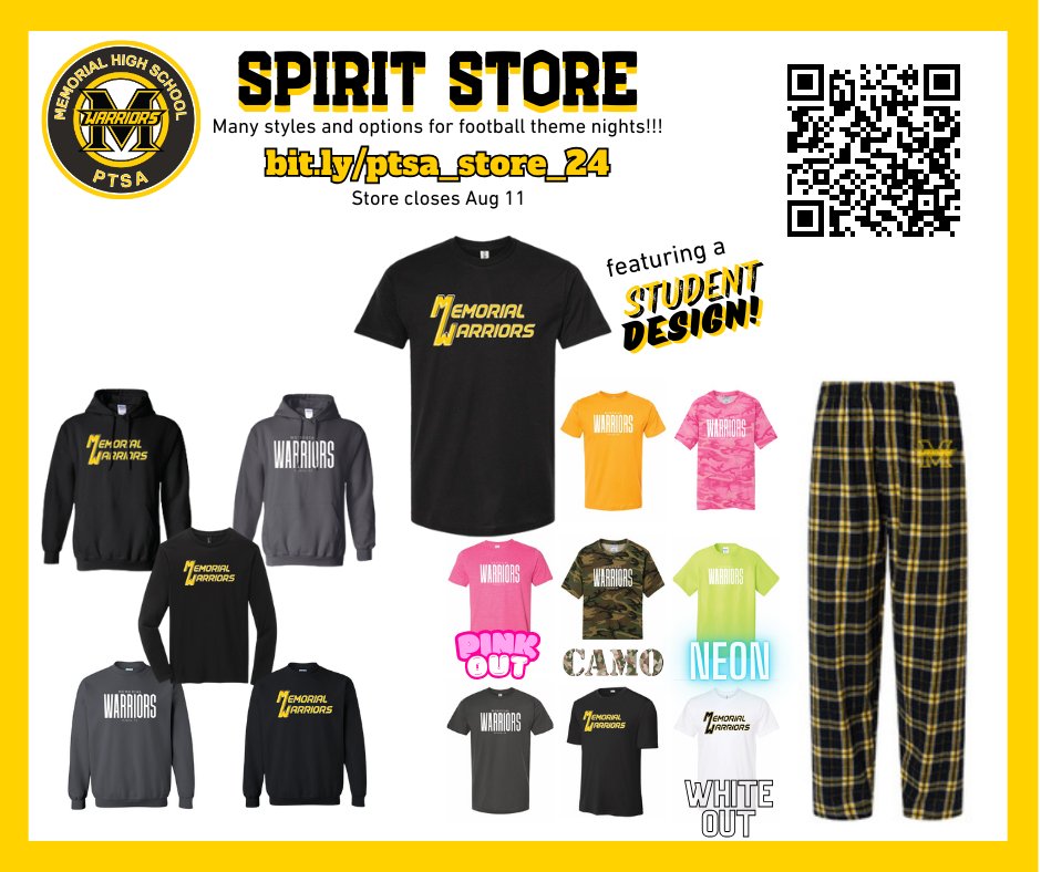 It's spirit store season! memorialhighptsafall2024.itemorder.com/shop/home/