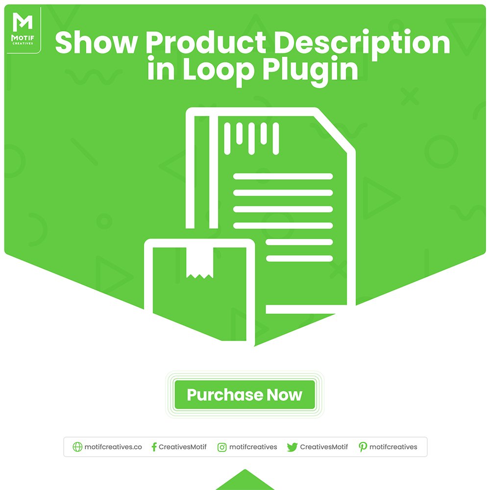 MuhammadTa96617's tweet photo. Download from EnvatoMarket our new WooCommerce &amp; WordPress Show Product Description in Loop plugin which allows you to show the short product description in loop at any location.
#woocommerce #wordpress #plugins #CodeCanyon #loopdescription https://t.co/GJ1VIfe7c7