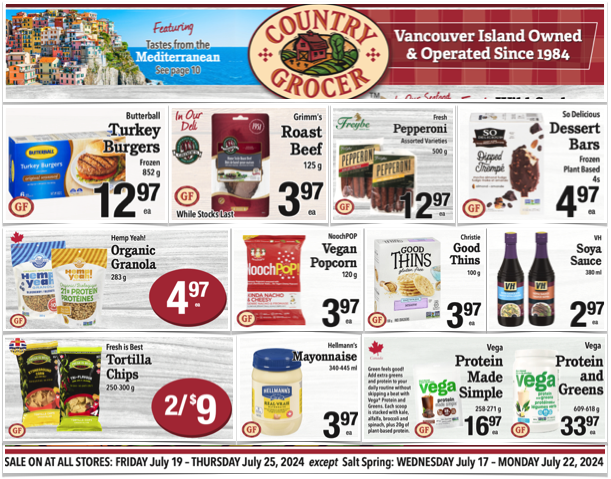 TheCeliacScene's tweet photo. 😎 @CountryGrocer is all set to fuel our gluten-free summer fun! https://t.co/qpJF0MXpKA

#glutenfree #celiac #vancouverisland #BBQ #icecream #popcorn #chips #burgers #crackers #pepperoni #countrygrocer https://t.co/X216R06Bhz