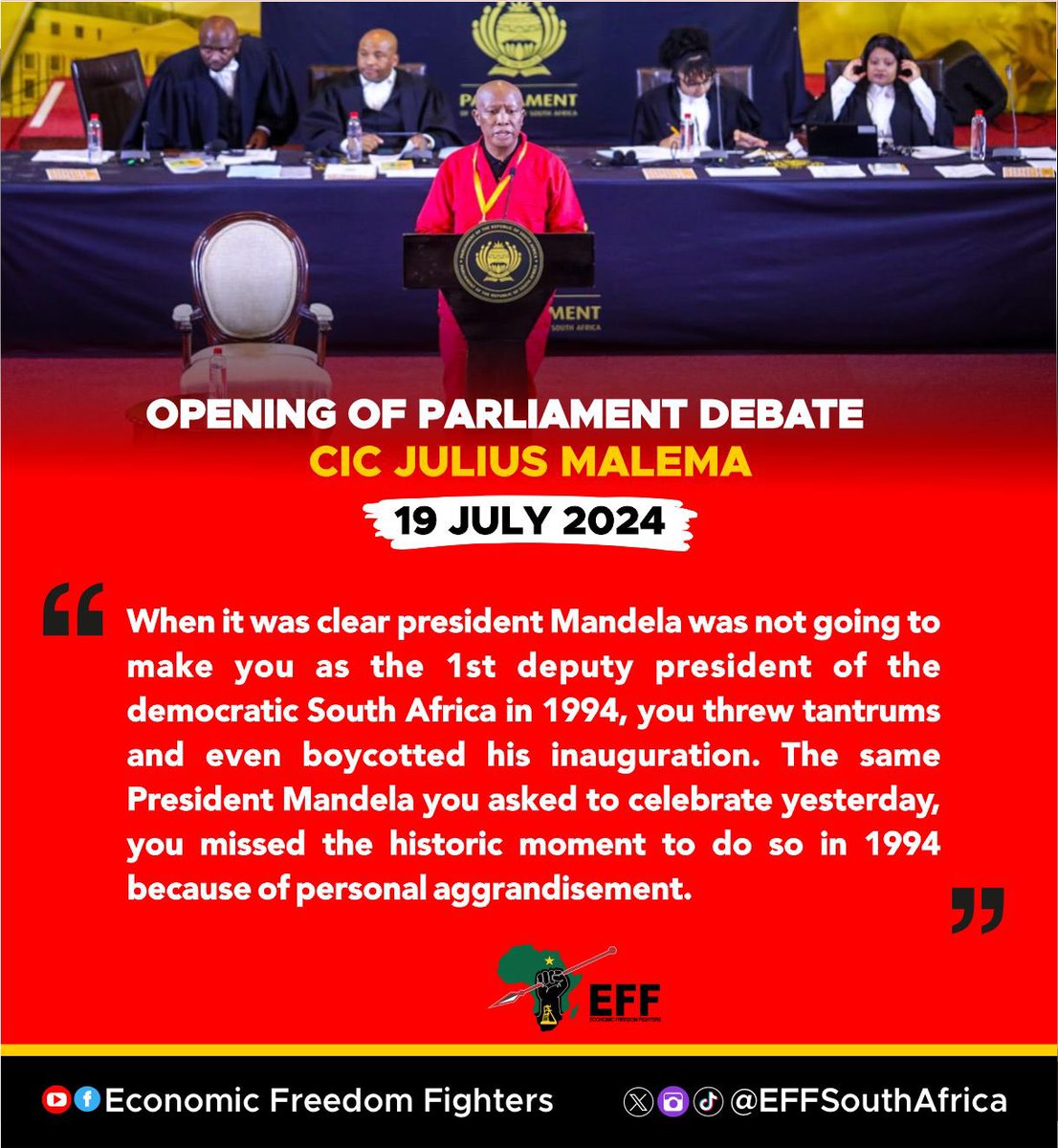 EFFSouthAfrica's tweet photo. #CICDebates
#EFFinParliament https://t.co/BsitjSSsP7