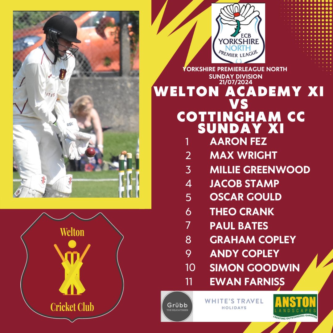 The weekends teams! 🏏

#cricket #welton #bleedweltonmaroon