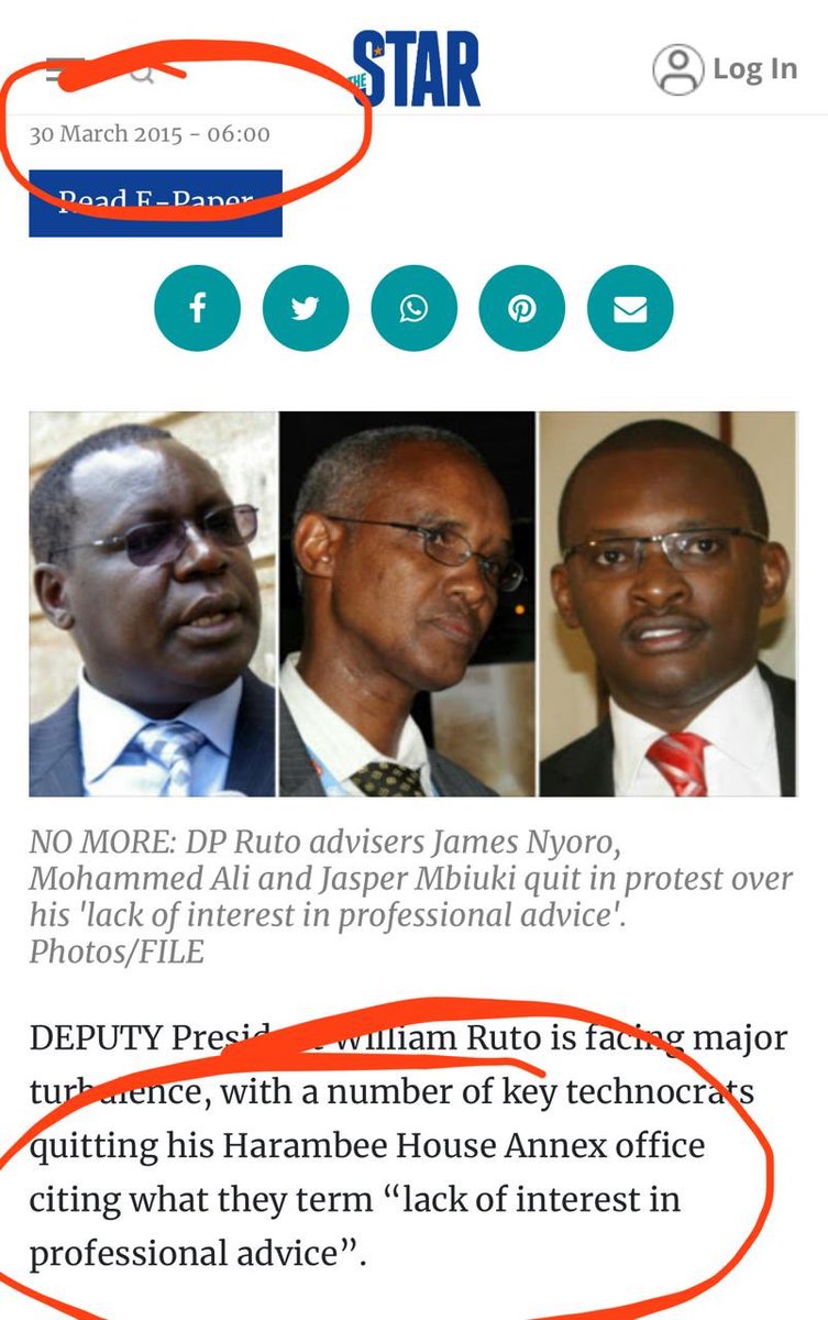 JamesKWaNjeri's tweet photo. In case you are wondering why the President makes some choices, here is a story from 2015, 9 years ago https://t.co/9uzy3dprpO