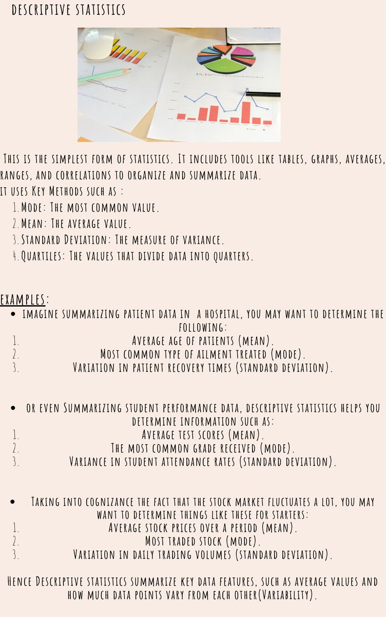 HanNielle10's tweet image. Episode 2 #statisticsmadesimple explains the major branches of statistics
of course, there&apos;s so much you can do with that data that just counting 1234

#DataScience 
#MachineLearning 
#Artificialintelligence