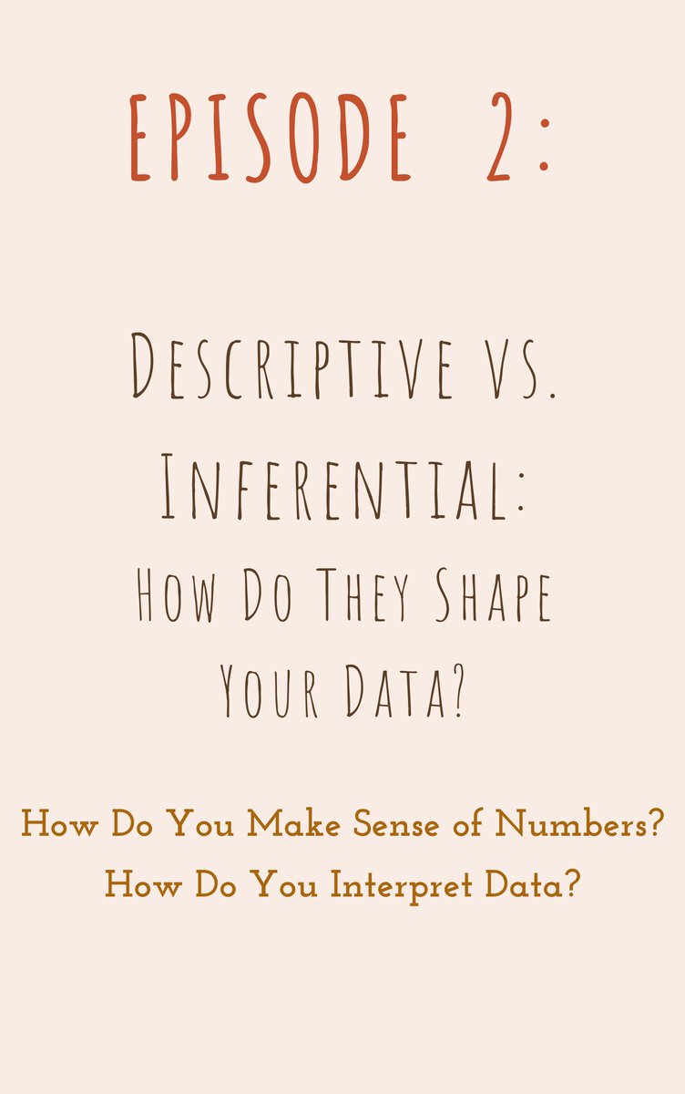 HanNielle10's tweet image. Episode 2 #statisticsmadesimple explains the major branches of statistics
of course, there&apos;s so much you can do with that data that just counting 1234

#DataScience 
#MachineLearning 
#Artificialintelligence