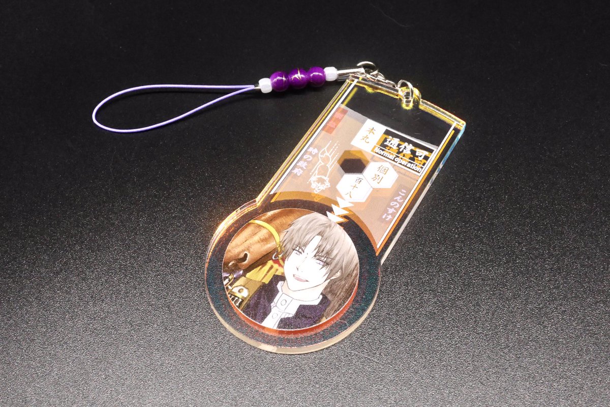 nakatani0111's tweet photo. 【審神者専用小型端末(風アクキー)】
★偏光アクリル使用
★長谷部と見切れてる小雲雀が見えるので多分今日の長谷部は馬当番 https://t.co/2dn2SDkd9B