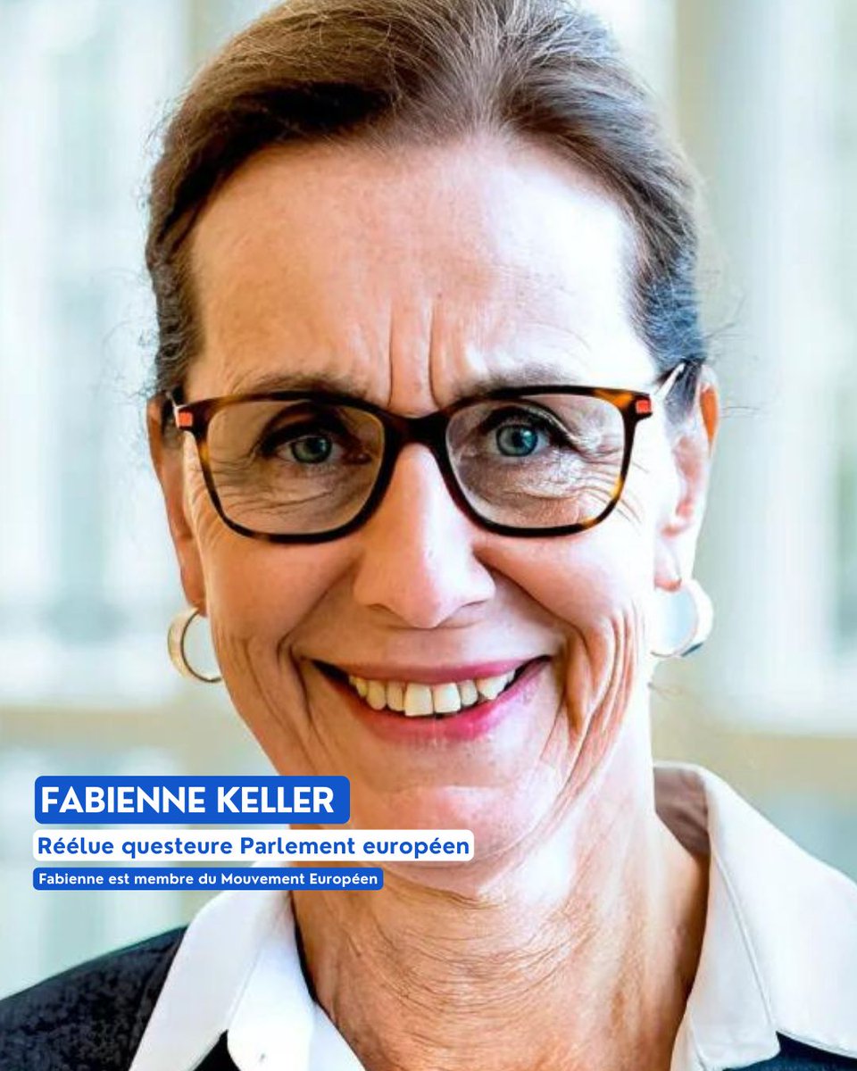 Mouvement Européen - France (@mouveuropeen_fr) on Twitter photo Félicitations à <a href="/fabienne_keller/">Fabienne Keller</a> pour sa réélection en tant que Questeure au <a href="/PEStrasbourg/">Parlement européen</a> ! Une distinction qui reflète votre engagement 👏
C’est un honneur de vous compter parmi les membres de notre Mouvement 🇪🇺 Félicitations à <a href="/fabienne_keller/">Fabienne Keller</a> pour sa réélection en tant que Questeure au <a href="/PEStrasbourg/">Parlement européen</a> ! Une distinction qui reflète votre engagement 👏
C’est un honneur de vous compter parmi les membres de notre Mouvement 🇪🇺