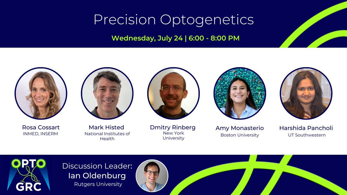 Optogenetics Gordon Research Conference (@optogrc) on Twitter photo Hit the mark at this #OptoGRC2024 session 🎯
Led by <a href="/ianOldenburg/">Ian Antón Oldenburg</a> with Rosa Cossart, <a href="/HistedLab/">Mark Histed-🧠 Lab</a>, Dmitry Rinberg, <a href="/ameswithabrain/">Amy Monasterio</a> & @harshida_rp - you won't want to miss this one! Hit the mark at this #OptoGRC2024 session 🎯
Led by <a href="/ianOldenburg/">Ian Antón Oldenburg</a> with Rosa Cossart, <a href="/HistedLab/">Mark Histed-🧠 Lab</a>, Dmitry Rinberg, <a href="/ameswithabrain/">Amy Monasterio</a> & @harshida_rp - you won't want to miss this one!