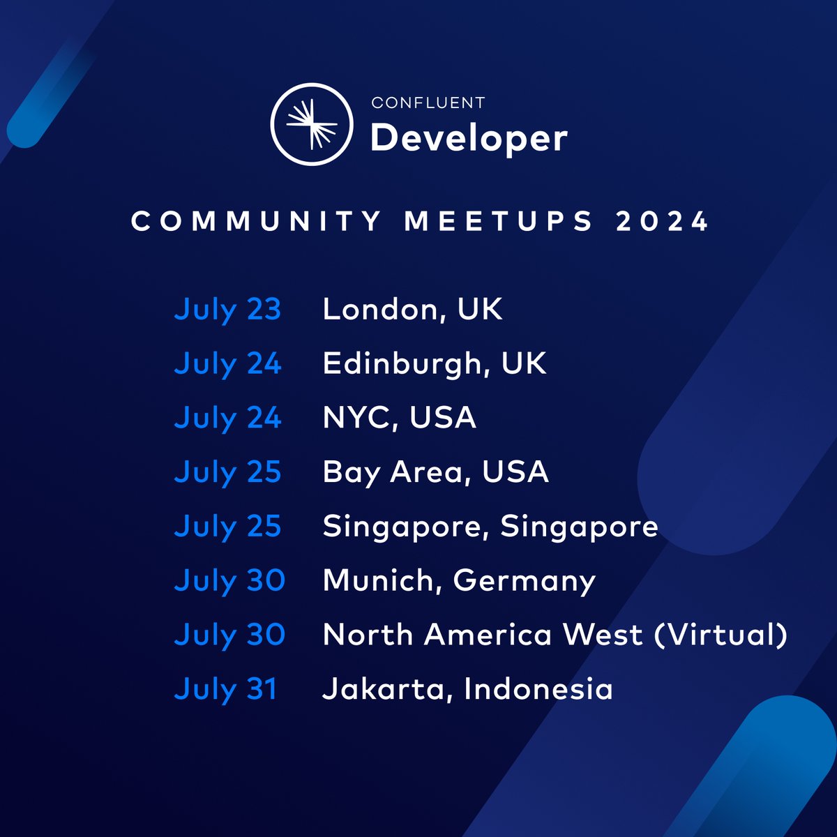 The rest of our July community meetups are here! Mark your calendar and join us in a city near you ⬇️