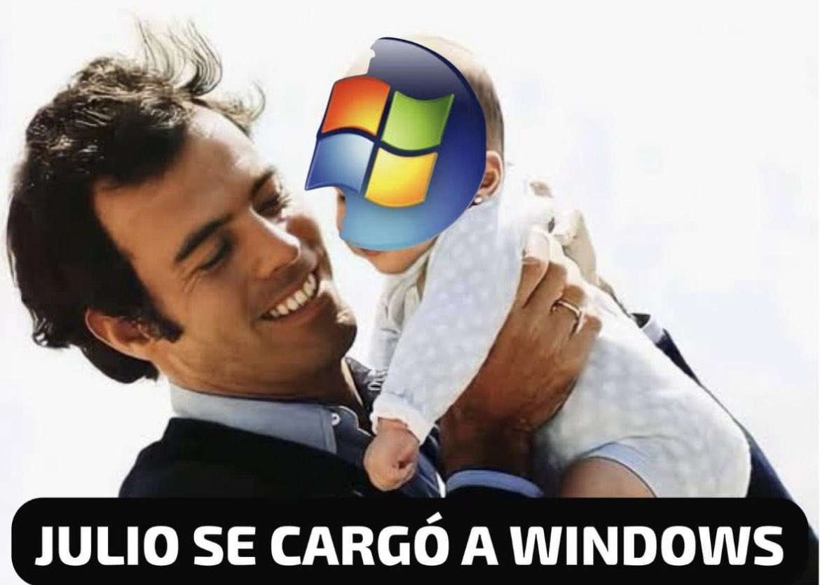 tatianotzin's tweet photo. Julio se cargó a Windows https://t.co/UXjCMkj5vu