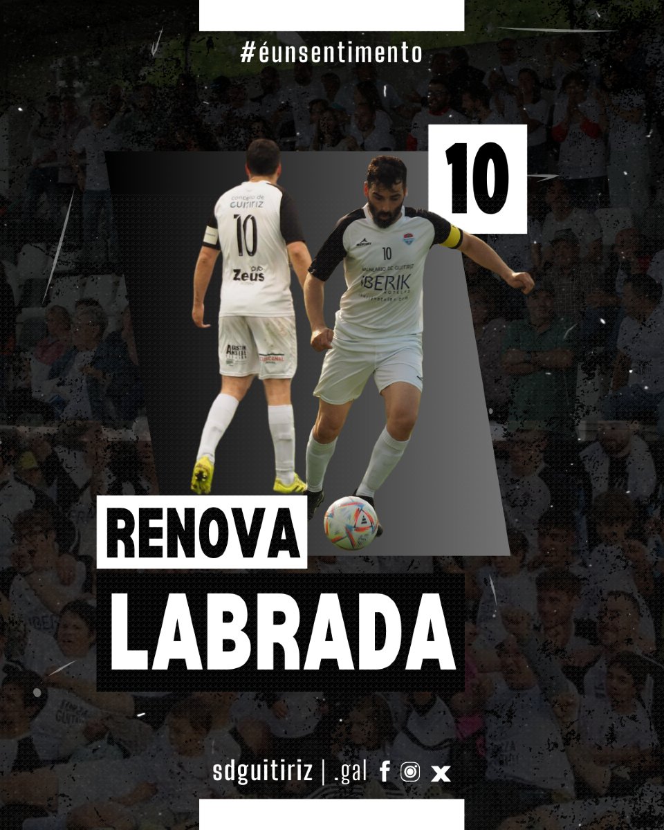 O noso capitán tamén renova!! ©️

Toda unha vida na #SDGuitiriz. Iván Labrada defenderá unha campaña máis as nosas cores.

Moita forza, Iván!💪

#éunsentimento🤍