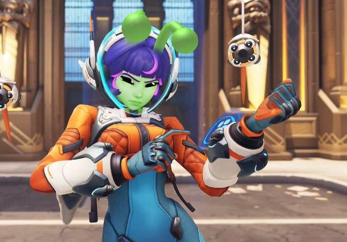 OWAnonymous_'s tweet photo. idgaf about spaceranger but if she has a skin like this i'll be morally obligated to main her https://t.co/ZdpXDjDq1f