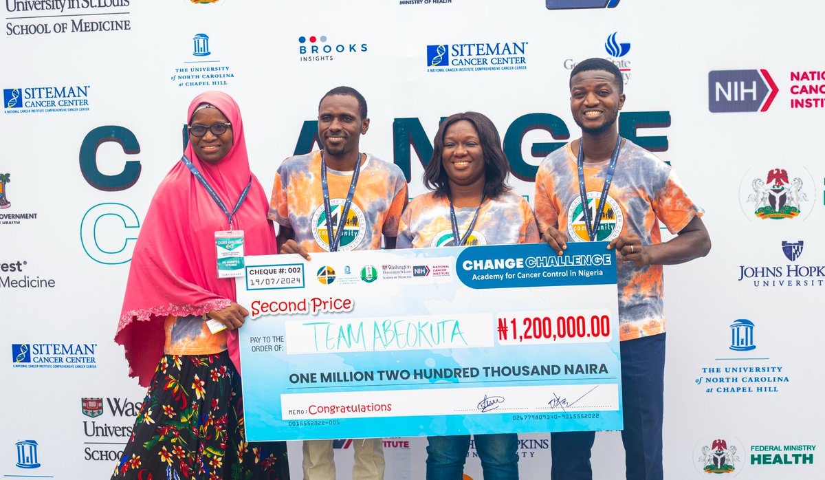CRePHSNIMR's tweet photo. #ChangeChallenge

Team ABEOKUTA from FMC, Abeokuta &amp; Ogun State PHC Board emerged as the 2nd place at the #CHANGECHALLENGE 2024 held @nimrnigeria

Congratulations.
@iwelunmorj @JosephTucker @CAirhihenbuwa @nih @DrTunjiAlausa @drsobande @UcheomaNwaozuru @Fmohnigeria @temigriot https://t.co/RIC7ygHkbH