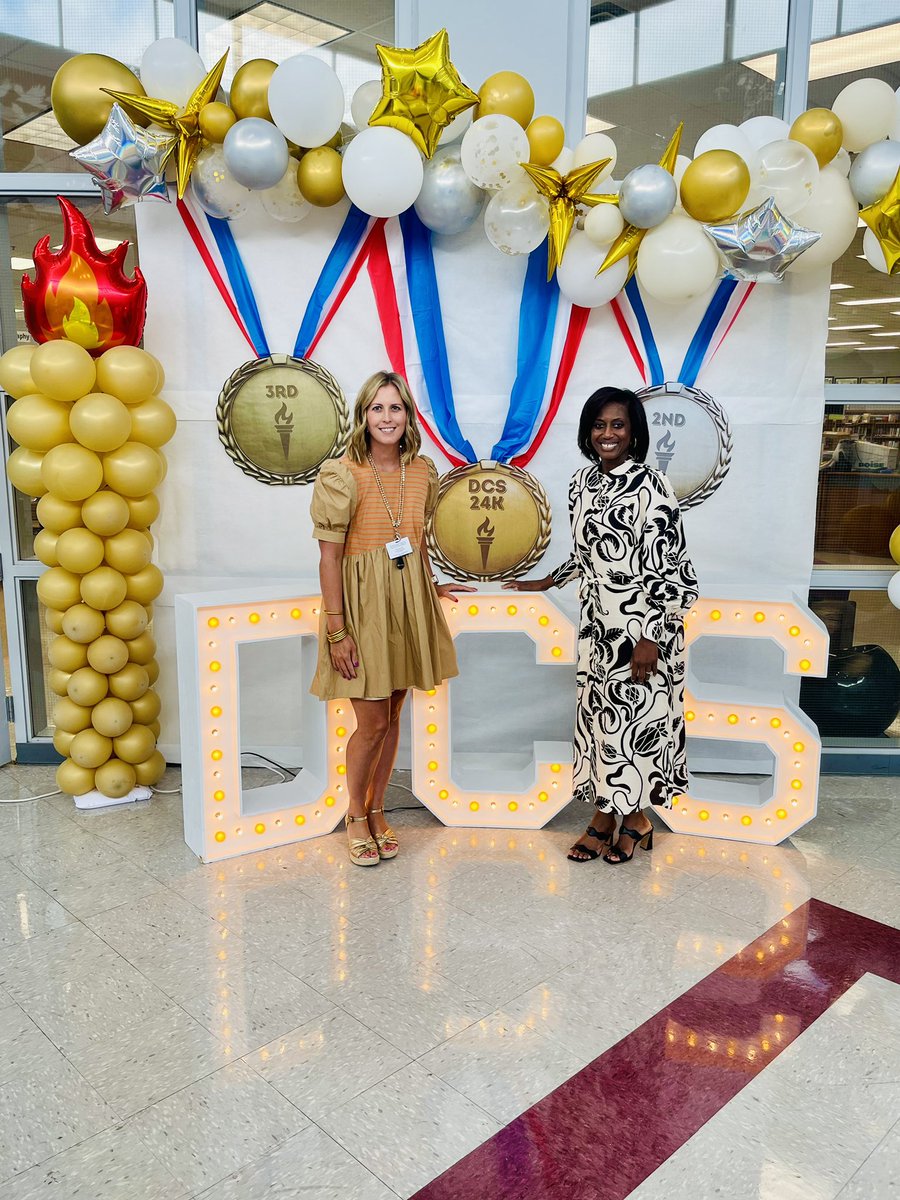 DCSMentalHealth's tweet image. We have loved being a part of Administrative Staff Development and New Teacher Academy the past two days! We are going for the ⭐️🥇⭐️ this school year! #BeTheStandard #24K #TeamDCS