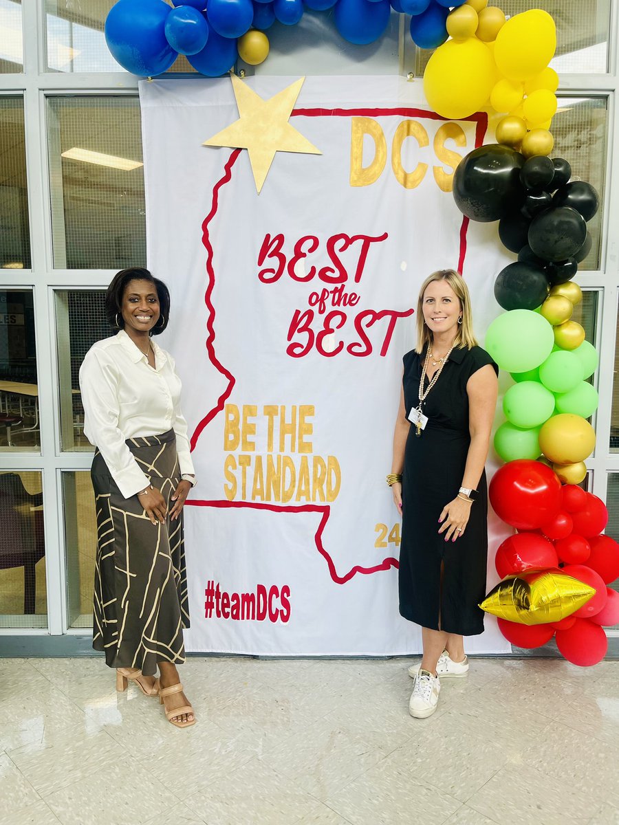 DCSMentalHealth's tweet image. We have loved being a part of Administrative Staff Development and New Teacher Academy the past two days! We are going for the ⭐️🥇⭐️ this school year! #BeTheStandard #24K #TeamDCS