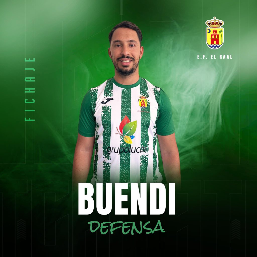 ef_raal's tweet photo. Fichaje | Buendía 🟢

Buendía se une a nuestro equipo, proveniente del Churra 🙌

Con una dilatada carrera en el fútbol, su carácter y profesionalismo serán fundamentales para dar un salto al equipo 💪⚽️

Estamos seguros de que será un auténtico cerrojo para nuestra defensa 💚 https://t.co/n2sWthwOpD