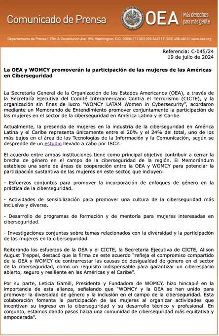 Image from OEA (@OEA_oficial)