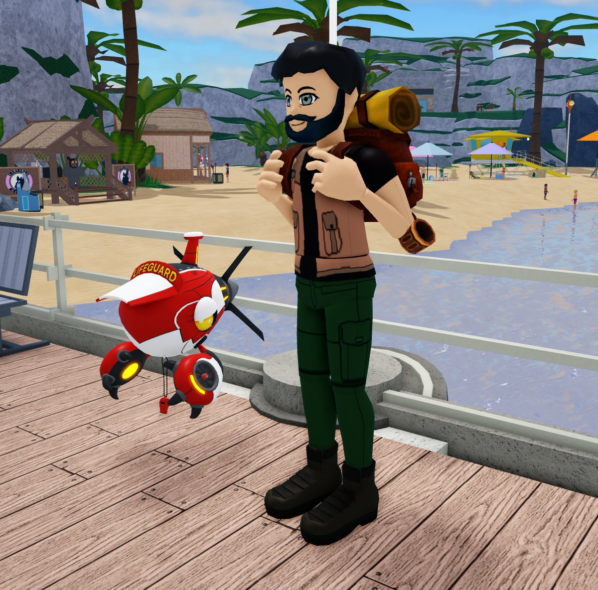 Llama_Train_S's tweet image. 😎🎉 It's #LoomianLegacy's 5th Anniversary and we're having a beach celebration! 

Travel to Lotusun Beach and talk to Hunter to begin working to earn 3 Summer-themed Reskin Loomians. You can also encounter these reskin Loomians on the beach, along with... a wild Duskit Plush?!