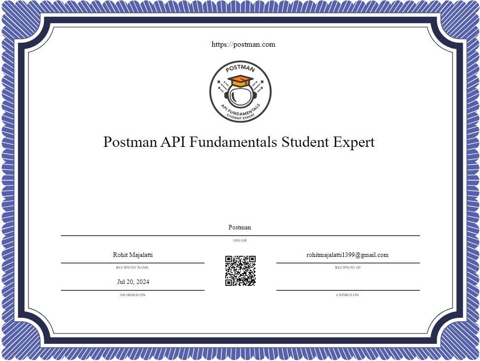 RohitMajalatti's tweet image. Currently attending the API Fundamentals workshop with @LetsUpgrade_in under the guidance of @ialimustufa. We&apos;re diving into Postman, and so far we&apos;ve covered:

- Introduction to Postman
- API Requests
- Request Parameters 
 
 #PostmanStudentCertified
#PostmanStudent
@getpostman