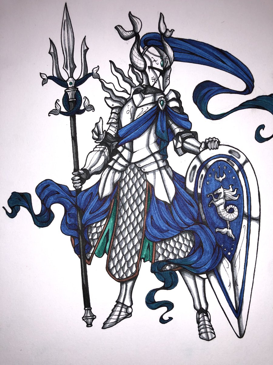 Zanthous69's tweet photo. Knight of Kelpie and Rosebushes https://t.co/VEjZepH9Do