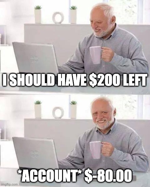 peter81494's tweet photo. Precisely how my days go every month 😂 #StruggleIsReal #MCO335 https://t.co/XVHFmvvLzL