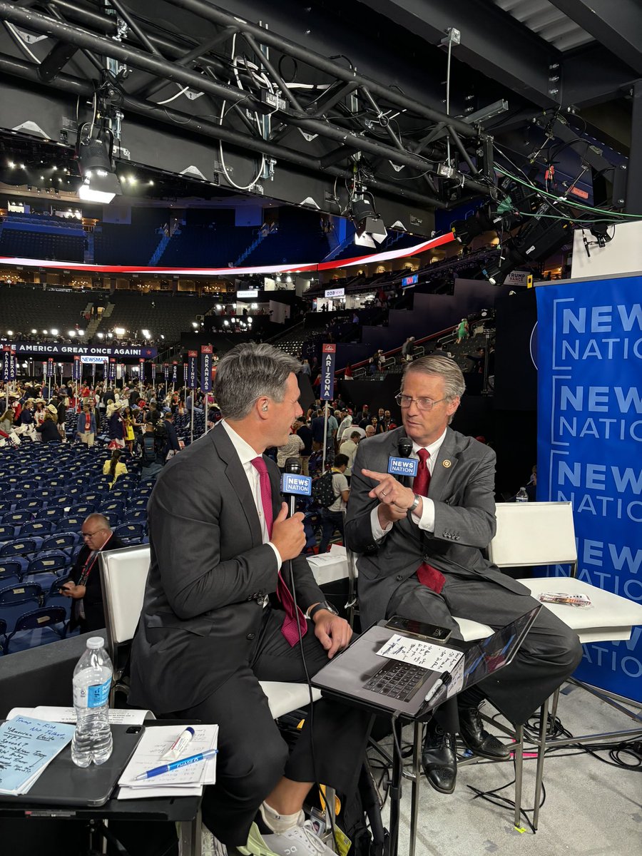 LelandVittert's tweet photo. Some moments from our #RNC2024 coverage this week. We spoke with @timburchett @GovDougBurgum @RepNancyMace and @megynkelly on @NewsNation https://t.co/RhFXLLgQiD