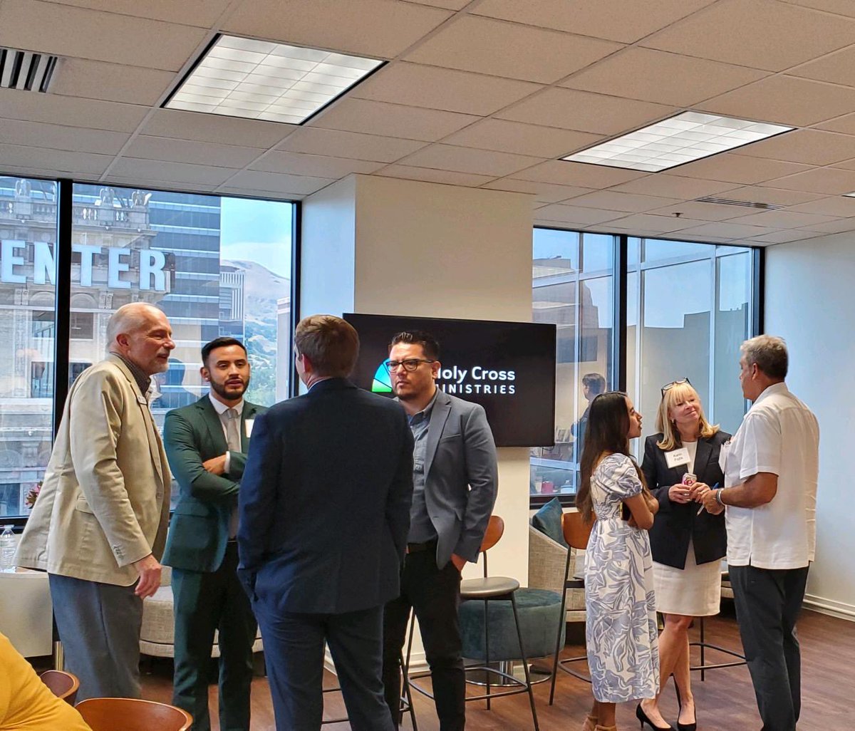 jrenrique_2016's tweet photo. Had the pleasure of speaking at a Holy Cross Ministries event, sharing how their programs supported me from a young age. Excited to discuss our work at @AmericanBIC &amp; the #HeretoWork campaign, leading to @POTUS’s June 18, 2024 announcement. #Immigration #utpol https://t.co/TJvPeeuc0h