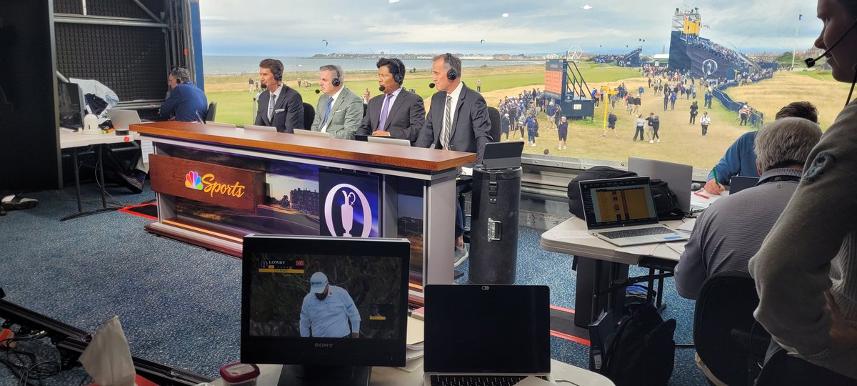 Great day <a href="/TheOpen/">The Open</a>  today with a wee run in to the NBC studio for a behind the scenes look