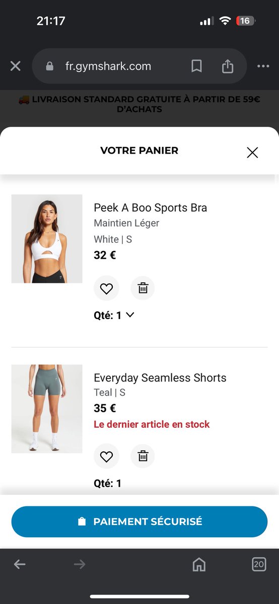 presyliaavecunY's tweet photo. Vous pensez quoi de ma commande gymshark ?? 🫣 https://t.co/vsl8G0KNdR