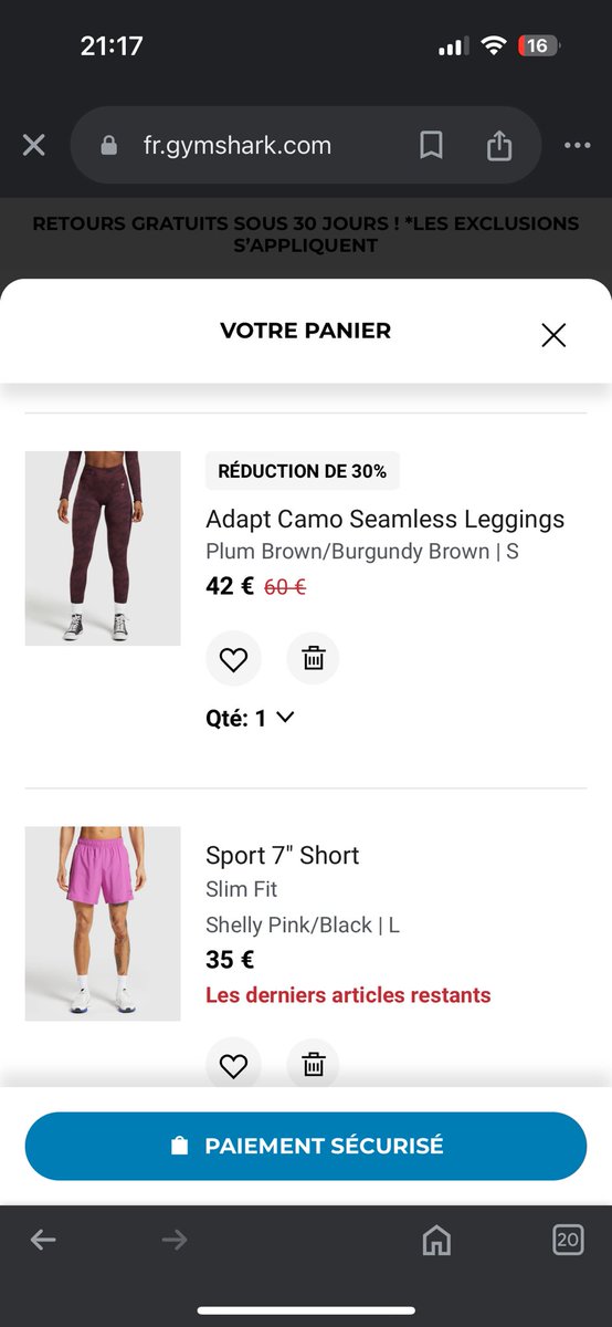 presyliaavecunY's tweet photo. Vous pensez quoi de ma commande gymshark ?? 🫣 https://t.co/vsl8G0KNdR