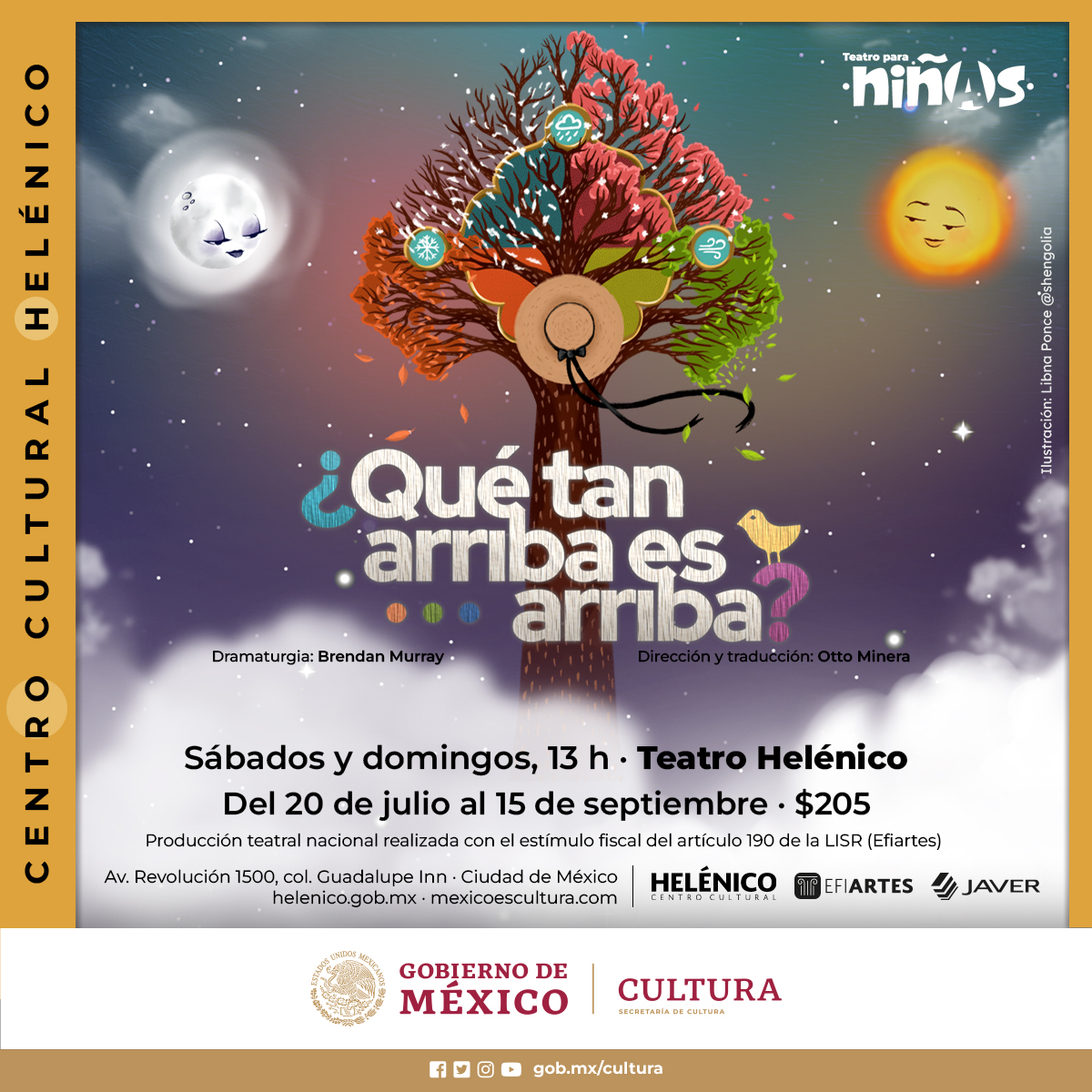 🚨 SERES TEATRALES 🚨
Tenemos 5 pases dobles para ver mañana sábado a las 13:00 hrs el estreno de “¿Qué tan arriba es arriba?” en el Helénico.

🎯Para llevárselos:
1️⃣Comparte este post
2️⃣Síguenos aquí y en Instagram
3️⃣Mándanos por DM tu nombre completo y capturas de tu follows