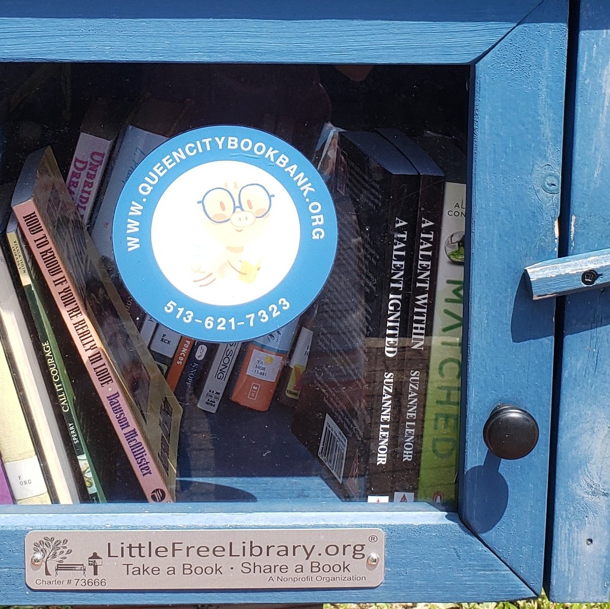 thebriannefahey's tweet photo. Just donated a copy of @AuthorLenoir 's Valmoran series to a #LittleFreeLibrary near Taft Information Technology High School. Hope A Talent Within and A Talent Ignited find a happy ending on their new journey. 😘📚👋 https://t.co/Fbi6rr118j