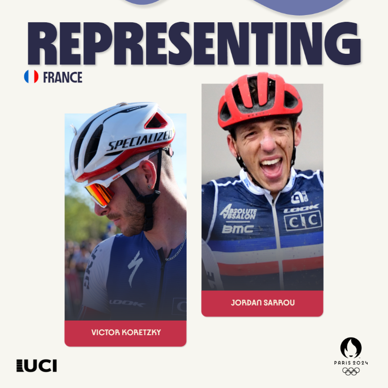 UCI_MTB's tweet photo. Could team work make the dream work? ✨

The top 8 countries in the UCI nation rankings were awarded 2 spots for @Paris2024 Men's Cross-country Olympic, with strong pairings ready for Elancourt's Hill. 🤝

Click below to see them all! 🔥

#OlympicCycling #Paris2024 #MountainBike