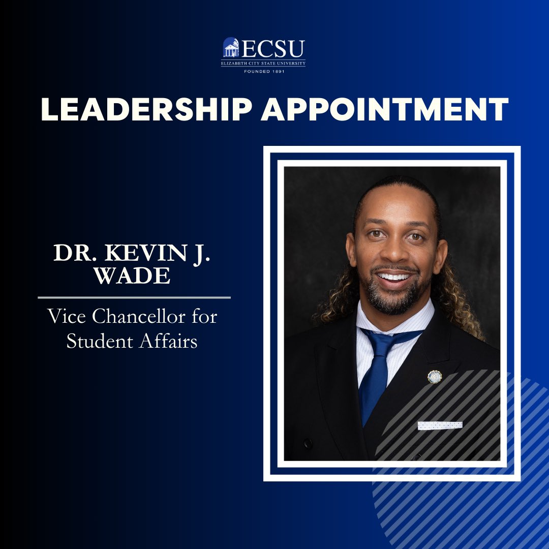 ECSU's tweet photo. Congratulations to Dr. Kevin Wade who has been appointed Vice Chancellor for Student Affairs effective August 15, 2024. Dr. Wade brings a wealth of experience and a deep commitment to fostering student success and community engagement.
#VikingPride #ECSU #ComeToDiscover https://t.co/Ob3rQCrG39