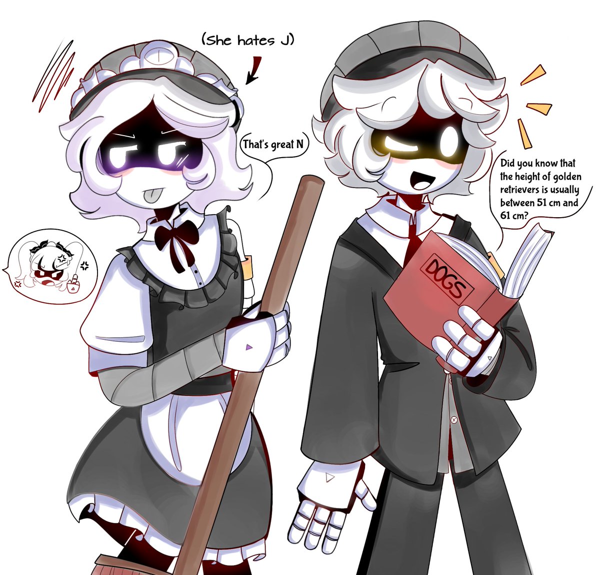 "Uzi in the mansion"
We're back with this little doodle, I really want to draw how she relates to the silly butler N
#biscuitbites #nuzi