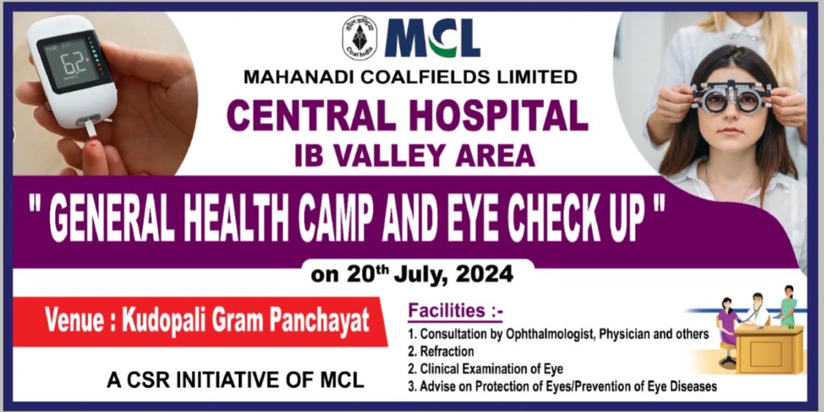 IbValley_MCL's tweet photo. #PreventiveHealth #CurativeCare
@CoalMinistry @MoHFW_INDIA @CoalIndiaHQ @mahanadicoal @WHO @CMO_Odisha @sureshpujariofc @dm_jharsuguda https://t.co/Z50Keh0dFF
