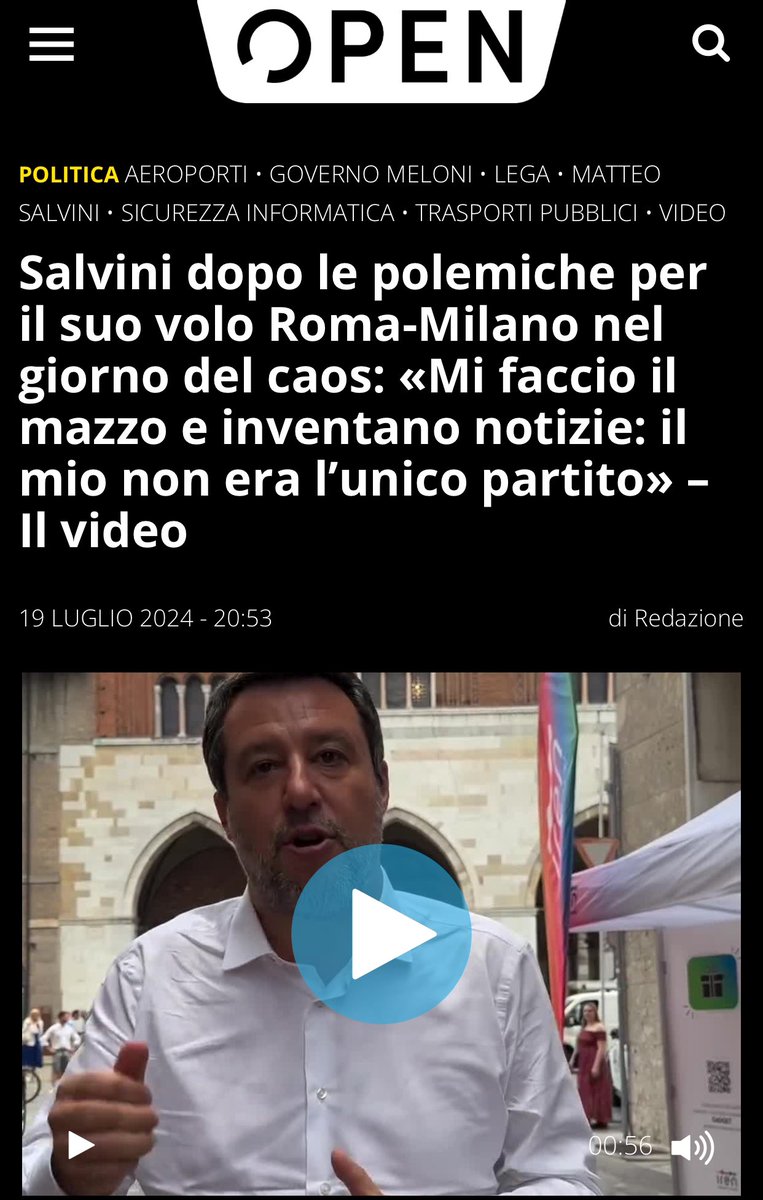 Traduzione:”Non faccio un cazzo e dicono la verità: io sono io e voi non siete un …”
#salvini #leganord #Crowdstrike #lega #meloni #PaoloBorsellino
