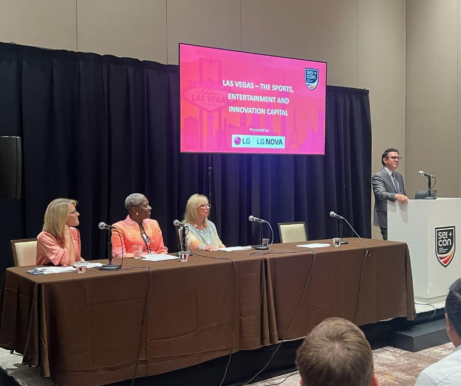 Thanks to <a href="/UNLVSportsInnov/">UNLV Sports Innovation Institute</a> and <a href="/SEICon_org/">SEICon</a> for inviting me to join a panel this week focusing on the growth of sports tech in our region, alongside Jan Jones Blackhurst with <a href="/CaesarsEnt/">Caesars Entertainment</a>, <a href="/ShaniJColeman/">Shani J Coleman</a>  with <a href="/ClarkCountyNV/">Clark County Nevada</a>, and moderated by Jeremy Aguero with <a href="/AppliedAnalysis/">Applied Analysis</a>.