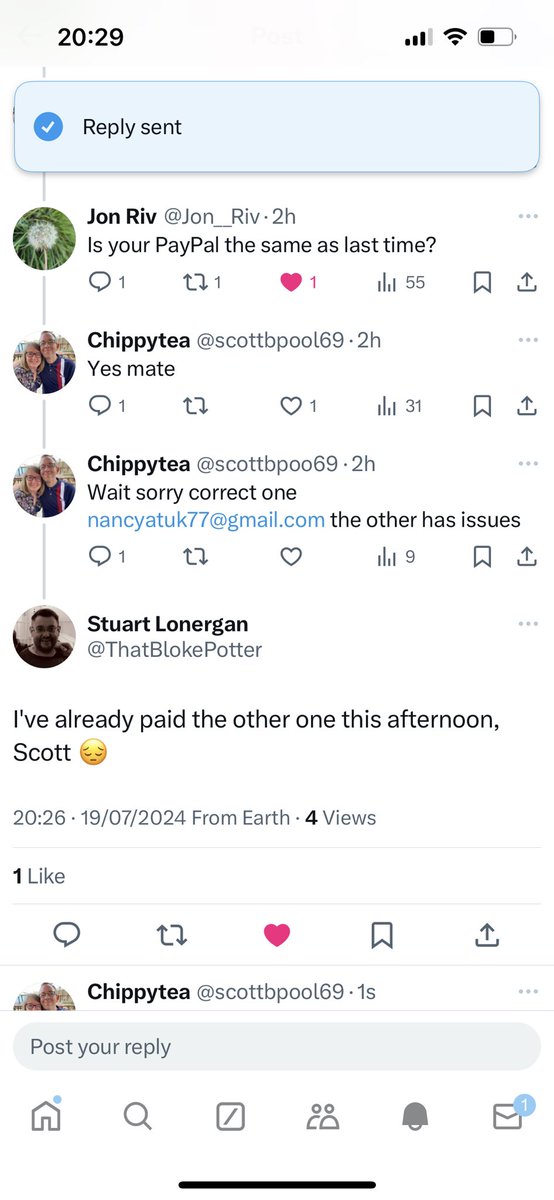 scottbpool69's tweet image. If anyone gets a message or notification please report this account. They are pretending to be me and telling people who are joining in the Super 6 to send money to a different email address which is nancyatuk77@gmail.com #cnuts