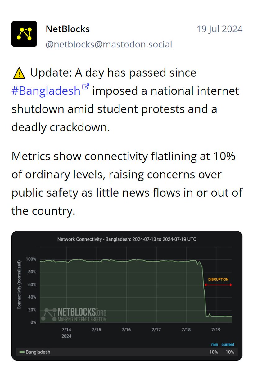 jaynal83's tweet photo. More than 24 hours since the outage of internet, #SaveBangladeshiStudents https://t.co/CdFO4zV8cH