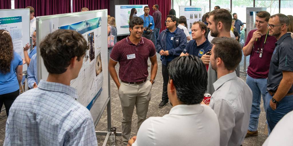 SRNLab's tweet image. SRNL hosted its annual Summer Intern Research Poster Session, which provided an opportunity for interns to showcase their research. This year SRNL hosted the largest group of summer interns in its history – more than 80 interns representing 34 universities across the country.