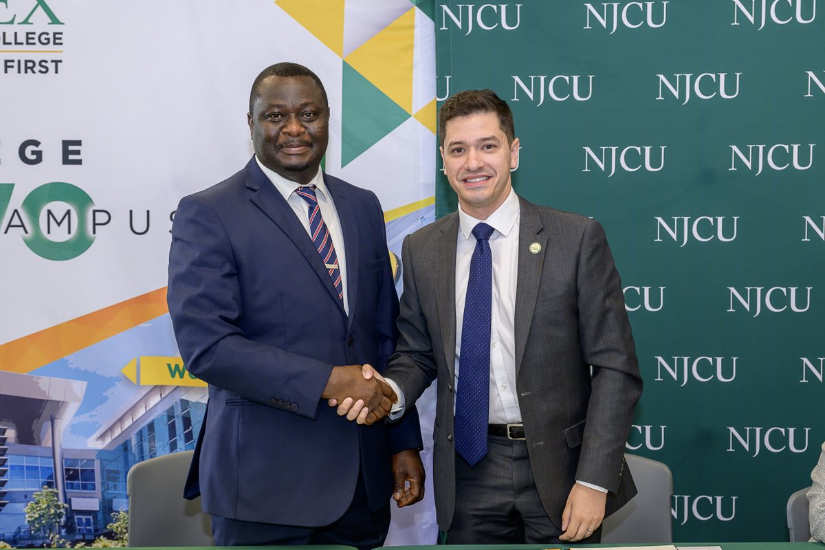keanjerseycity's tweet photo. NJCU continues seeking partnership opportunities that expand higher education access and equity to students in New Jersey and on July 18, NJCU and Essex County College formally signed the Essex|NJCU Express Transfer Agreement, at a signing ceremony at Essex's Newark campus.

NJCU Interim President Andrés Acebo (@NJCUPresident) and Essex President Augustine A. Boakye, Ph.D. joined with academic leaders from both institutions for a signing ceremony, and were joined by Assemblywoman Carmen T. Morales of legislative district 34 and long-time Essex County Executive Joseph N. DiVincenzo, Jr., a 1976 NJCU alumnus and a Gothic Knight football Hall of Famer and legend.

With this agreement, Essex County College students in good academic standing who have earned an Associate of Arts or Science degree at Essex, will be granted joint admission into NJCU with junior academic status, in the same or similar academic program of study.

Read more and hear from the participants in NJCU News:

🔖 https://t.co/RyvKu8N0Q0