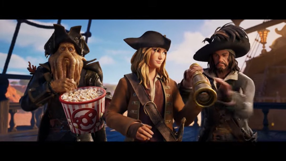 SplashBloop's tweet photo. Davy Jones is friendly now…? Arrrighty, give the tentacle face some popcorn and he stops stabbing people. https://t.co/p8NitVbtjA