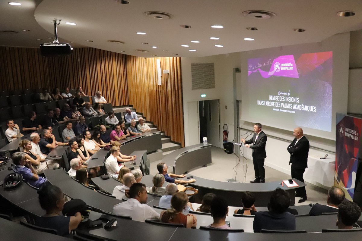 Philippe Augé (@philippe_auge) on Twitter photo C’est avec un grand plaisir que je remets les insignes dans l’ordre des Palmes académiques au Pr Gilles Subra, <a href="/FacPharma_Mtp/">Faculté de Pharmacie de Montpellier</a> <a href="/IBMM_Balard/">IBMM - Institut des Biomolécules Max Mousseron</a>, Directeur du Collège doctoral de l’<a href="/umontpellier/">Université de Montpellier</a> et chargé de mission pour l’alliance <a href="/charm_eu/">CHARM-EU</a>. Toutes mes félicitations cher Gilles ! C’est avec un grand plaisir que je remets les insignes dans l’ordre des Palmes académiques au Pr Gilles Subra, <a href="/FacPharma_Mtp/">Faculté de Pharmacie de Montpellier</a> <a href="/IBMM_Balard/">IBMM - Institut des Biomolécules Max Mousseron</a>, Directeur du Collège doctoral de l’<a href="/umontpellier/">Université de Montpellier</a> et chargé de mission pour l’alliance <a href="/charm_eu/">CHARM-EU</a>. Toutes mes félicitations cher Gilles !